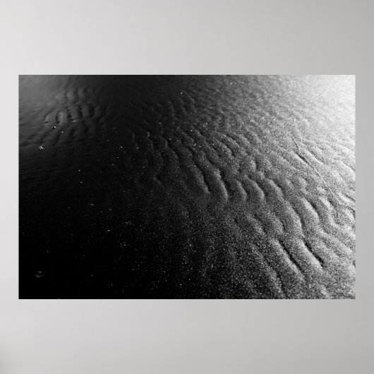 Schwarzer Sand Poster (Vorne)