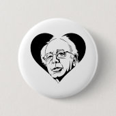 Schwarzer Sanders Button (Vorderseite)
