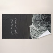 Schwarzer Sandstrand Badehandtuch (Badehandtuch)