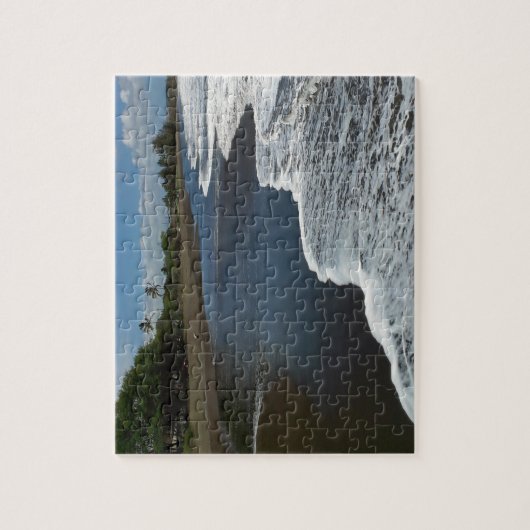 Schwarzer Sandstrand bei Waimea, Kauai, Hawaii Puzzle (Vertikal)