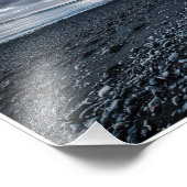 Schwarzer Sandstrand Fotodruck (Ecke)