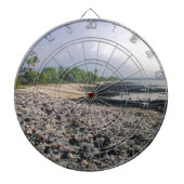 Schwarzer Sandstrand in Hawaii Dartscheibe (vorne)