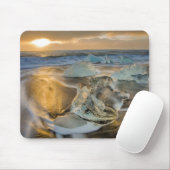 Schwarzer Sandstrand | Jokulsarlon Süd Island Mousepad (Mit Mouse)
