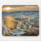 Schwarzer Sandstrand | Jokulsarlon Süd Island Mousepad (Vorne)