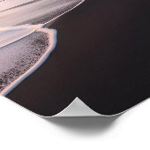 Schwarzer Sandstrand Poster (Ecke)