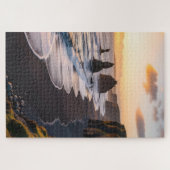 Schwarzer Sandstrand Puzzle (Horizontal)