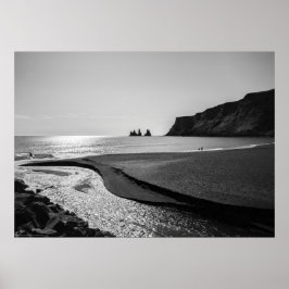Schwarzer Sandstrand, Reynisfjara - Island Poster