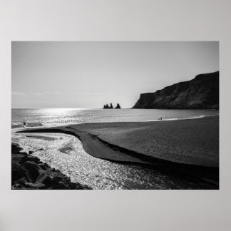 Schwarzer Sandstrand, Reynisfjara - Island Poster