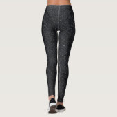 Schwarzer Sandy-Glitzer-Muster Leggings (Rückseite)