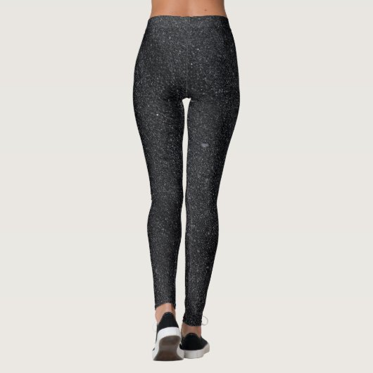Schwarzer Sandy-Glitzer-Muster Leggings (Rückseite)