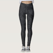 Schwarzer Sandy-Glitzer-Muster Leggings (Vorderseite)
