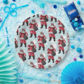 Schwarzer Sankt-Party-Dekor-WeihnachtsTeller Pappteller (Party)