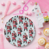 Schwarzer Sankt-Party-Dekor-WeihnachtsTeller Pappteller (Party)