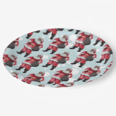 Schwarzer Sankt-Party-Dekor-WeihnachtsTeller Pappteller (Schrägansicht)