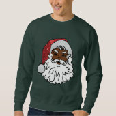 Schwarzer Santa-Claus Herren-Sweatshirt Sweatshirt (Vorderseite)