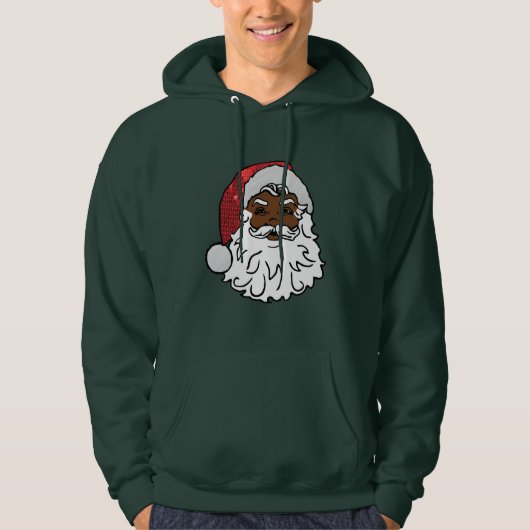 schwarzer Santa-Claus Hoodie (Vorderseite)
