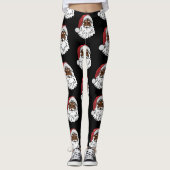 schwarzer Santa-Claus Leggings (Vorderseite)