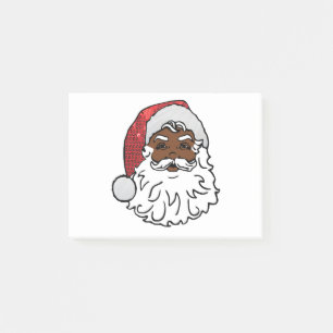 schwarzer Santa-Claus Post-it Klebezettel
