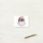 schwarzer Santa-Claus Post-it Klebezettel (Auf Schreibtisch)