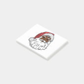 schwarzer Santa-Claus Post-it Klebezettel (angewinkelt)