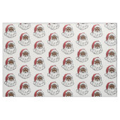 schwarzer Santa-Claus Stoff (Fat Quarter (45,7 x 55,9 cm))