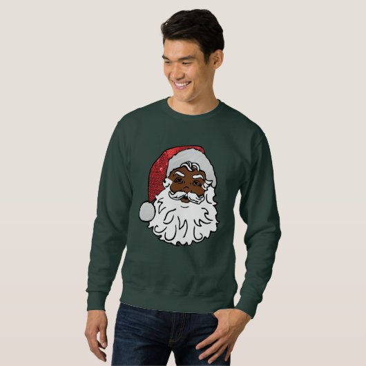 schwarzer Santa-Claus Sweatshirt (Vorne ganz)