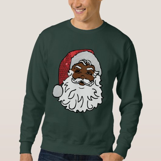 schwarzer Santa-Claus Sweatshirt (Vorderseite)