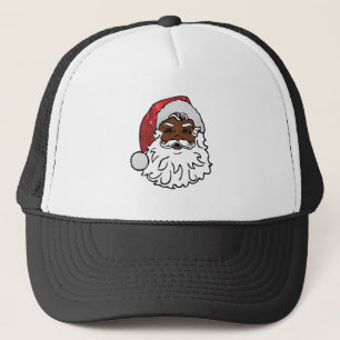 schwarzer Santa-Claus Truckerkappe