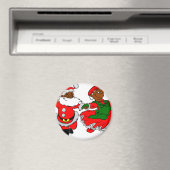 schwarzer Santa Frau Claus Magnet (In Situ (Geschirrspüler))