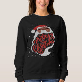 Schwarzer Santa | Frohe Weihnachten Sweatshirt (Vorderseite)