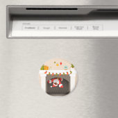 schwarzer Santa im Kamin festgehalten Magnet (In Situ (Geschirrspüler))