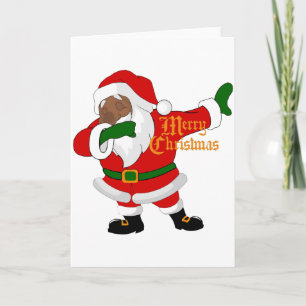 schwarzer Santa-Klaus Feiertagskarte