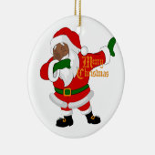 schwarzer Santa-Klaus Keramik Ornament (Rechts)