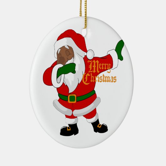 schwarzer Santa-Klaus Keramik Ornament (Rechts)