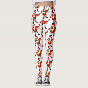 schwarzer Santa-Klaus Leggings