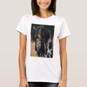 Schwarzer Satin T-Shirt