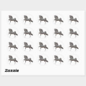 Schwarzer Sattelroter Sticker (Blatt)