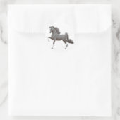 Schwarzer Sattelroter Sticker (Tasche)