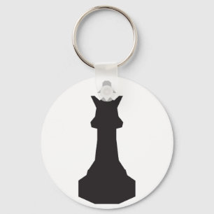Schwarzer Schach-Stück-Schlüsselanhänger Schlüsselanhänger