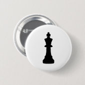 Schwarzer Schachkönig Button (Vorne & Hinten)