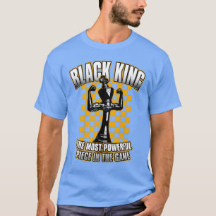 Schwarzer Schachkönig das mächtigste Stück im Ga T-Shirt