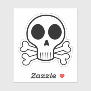 schwarzer Schädel Aufkleber