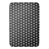 schwarzer Schädel Badematte (Vorderseite Vertikal)