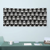 schwarzer Schädel Banner (Messe)