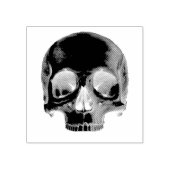 Schwarzer Schädel Briefmarke Gummistempel (Prägung)