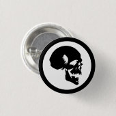 Schwarzer Schädel Button (Vorne & Hinten)