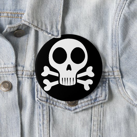 schwarzer Schädel Button (Beispiel)
