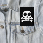 schwarzer Schädel Button (Insitu)