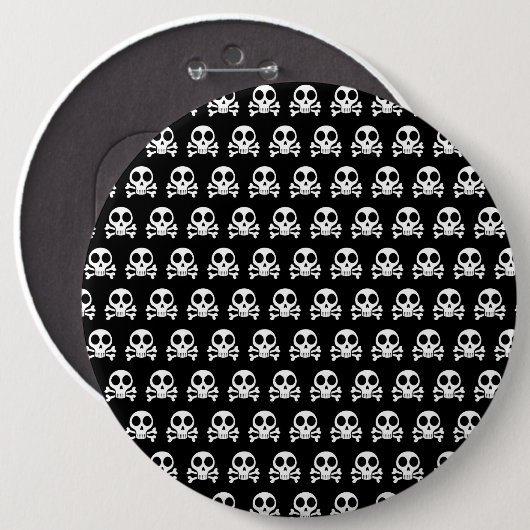 schwarzer Schädel Button (Vorne & Hinten)