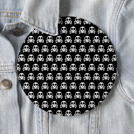 schwarzer Schädel Button (Beispiel)